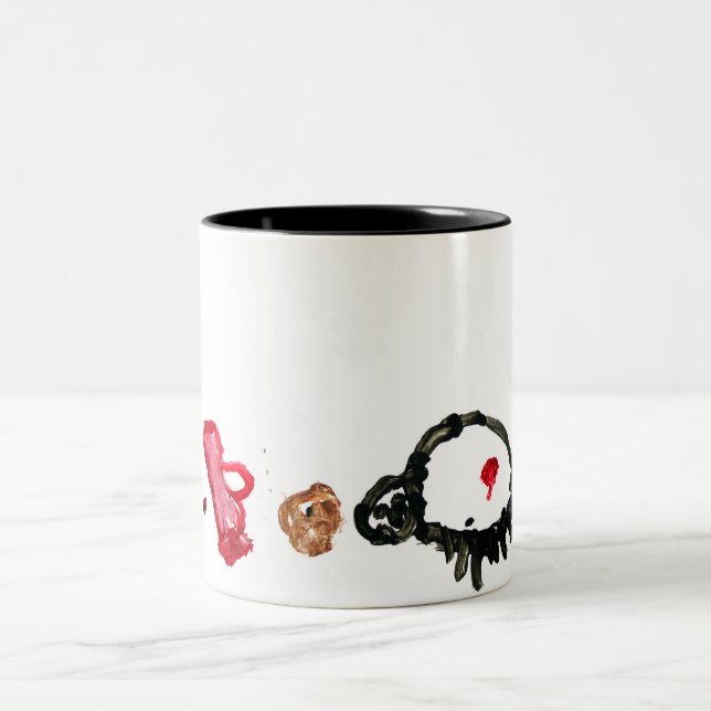 Spider with Milk and Cookie Two-Tone Coffee Mug (Center)