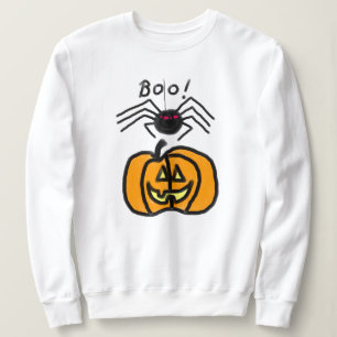 Spider with Pumpkin Halloween Sweatshirt