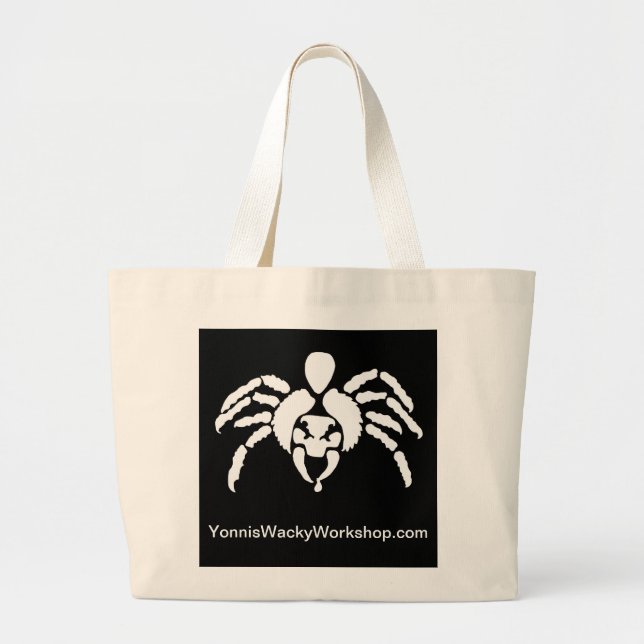 Spider With Venom on Fang Large Tote Bag (Front)