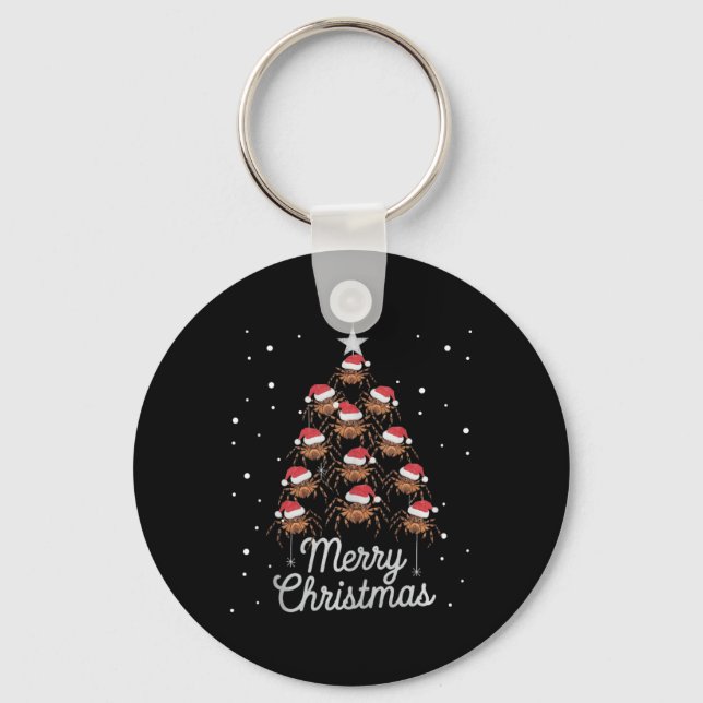 Spider Xmas Tree Spiders Christmas Tree Tank Top1  Key Ring (Front)