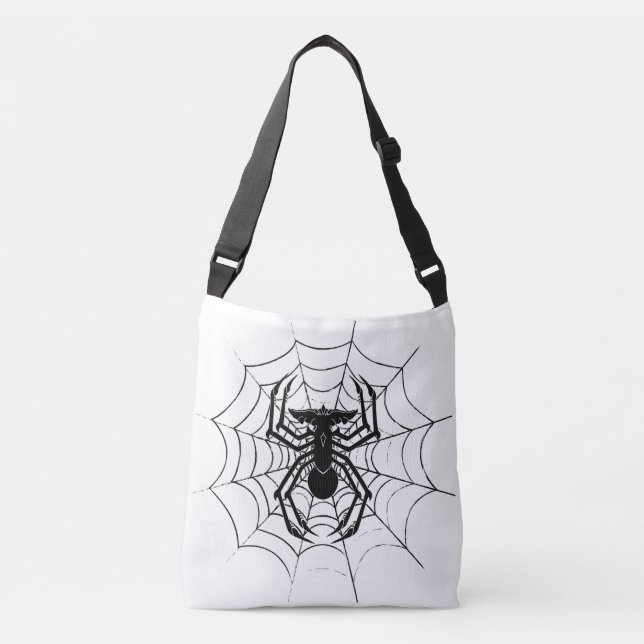 SpiderGremlin's Web Custom-Cut Vinyl Stickers Crossbody Bag (Front)
