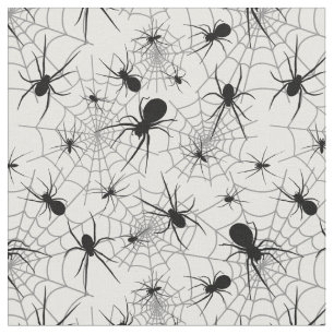 Spiders and cob webs custom colour fabric