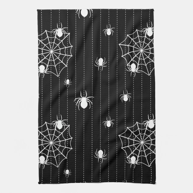 Spiders and web background tea towel (Vertical)