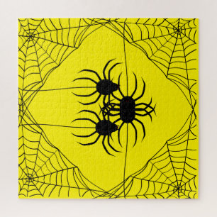 Spiders and Web Jigsaw Puzzle,676 pcs,Yellow Puzzle