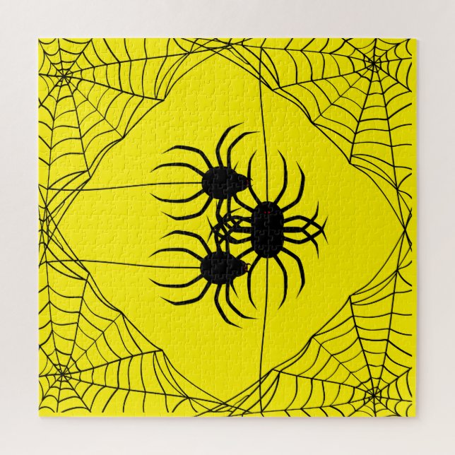 Spiders and Web Jigsaw Puzzle,676 pcs,Yellow Puzzle (Vertical)