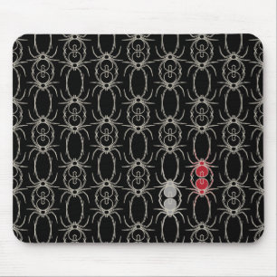 Spiders - Bat Black and Bone White Mouse Pad