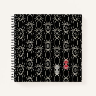 Spiders - Bat Black and Bone White Notebook