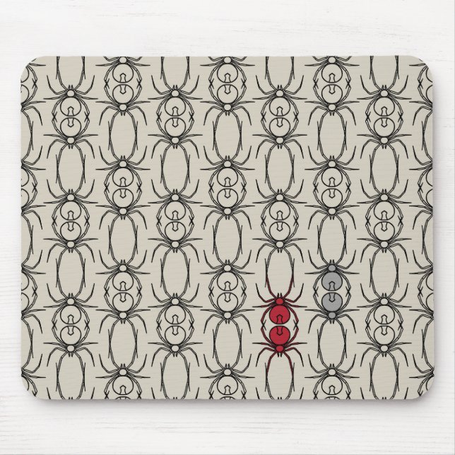 Spiders - Bone White and Bat Black Mouse Pad (Front)