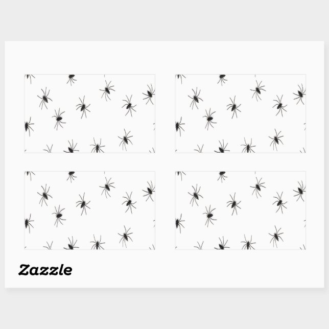 Spiders Halloween Creepy Crawly Spooky Rectangular Sticker (Sheet)