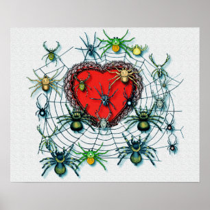 Spiders On My Heart Canvas Print