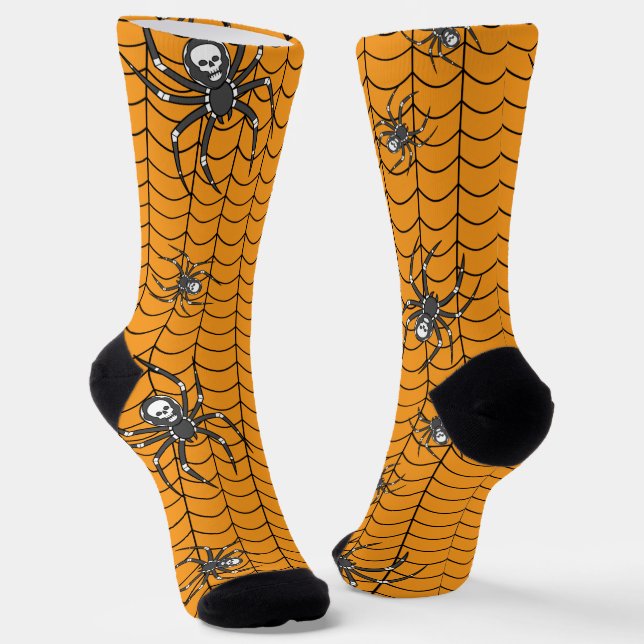 Spiders on Parade Socks (Angled)