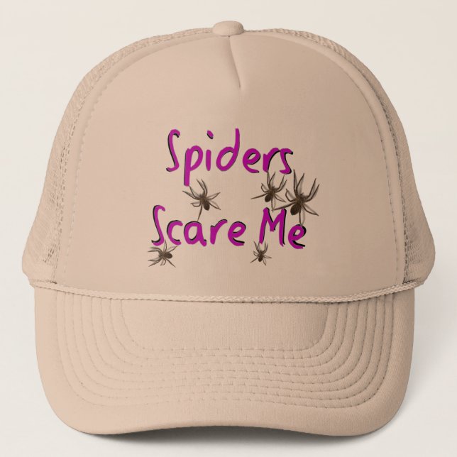 "Spiders Scare Me" T-shirts and Gifts Trucker Hat (Front)