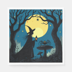 Spiders, Toadstools and Witches Napkin