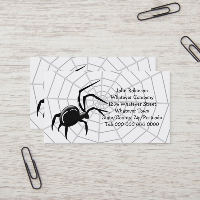 Spiders Web Business Card (Front/Back In Situ)