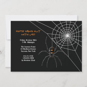 Spider's Web Halloween Invitation