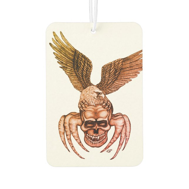 Spiderskull with Eagle Car Air Freshener (Back)
