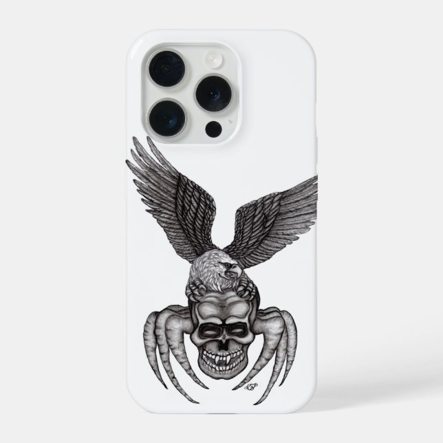 Spiderskull with Eagle iPhone Case (Back)