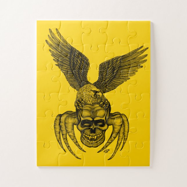 Spiderskull with Eagle Jigsaw Puzzle (Vertical)