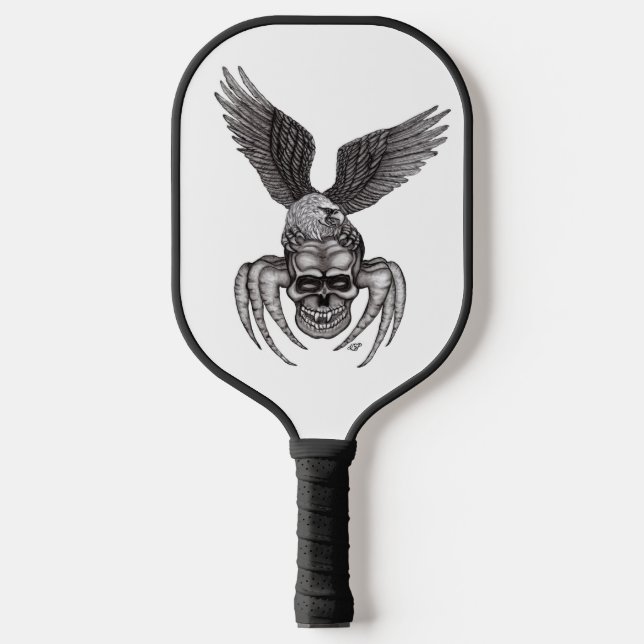 Spiderskull with Eagle Pickleball Paddle (Front)