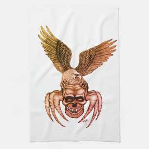 Spiderskull with Eagle Tea Towel