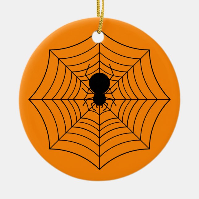 Spiderweb  ceramic tree decoration (Front)