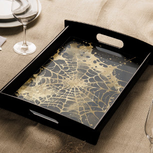 Spiderweb Elegance   Creepy Beautiful Gold Cobweb Tissue Paper