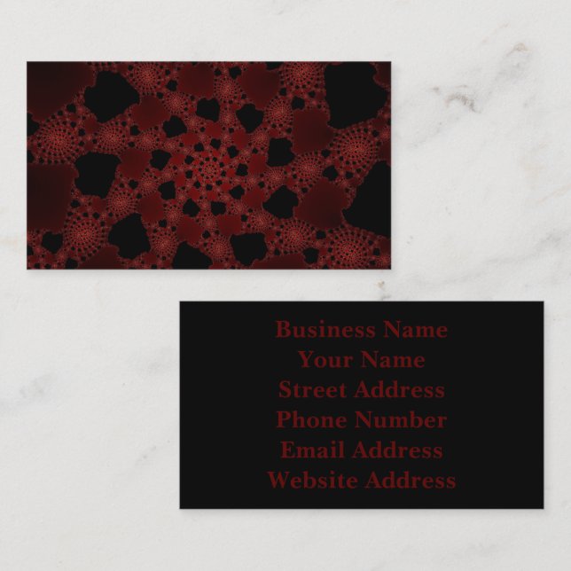 Spiderweb Fractal Business Card (Front/Back)
