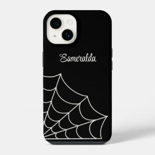 Spiderweb Goth Style Personalised iPhone 14 Case