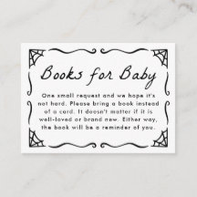 Spiderweb Halloween Baby Shower Books for Baby