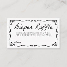 Spiderweb Halloween Baby Shower Diaper Raffle