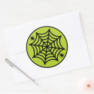 Spiderweb Halloween Classic Round Sticker