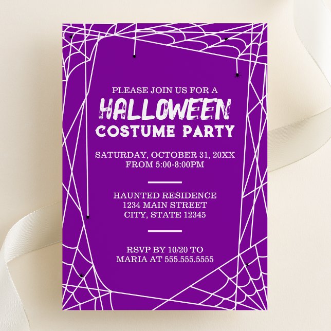 Spiderweb Halloween Party Invitation (Creator Uploaded)