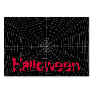 spiderweb on Black Table Number