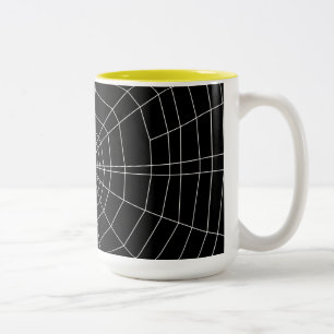 spiderweb on Black Two-Tone Coffee Mug