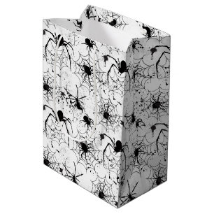 Spiderweb Pattern Halloween Medium Gift Bag