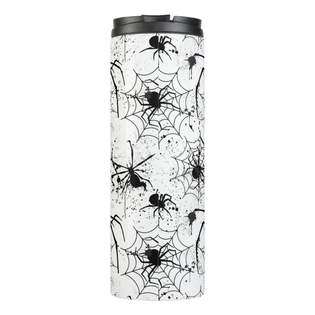 Spiderweb Pattern Halloween  Thermal Tumbler (Back)