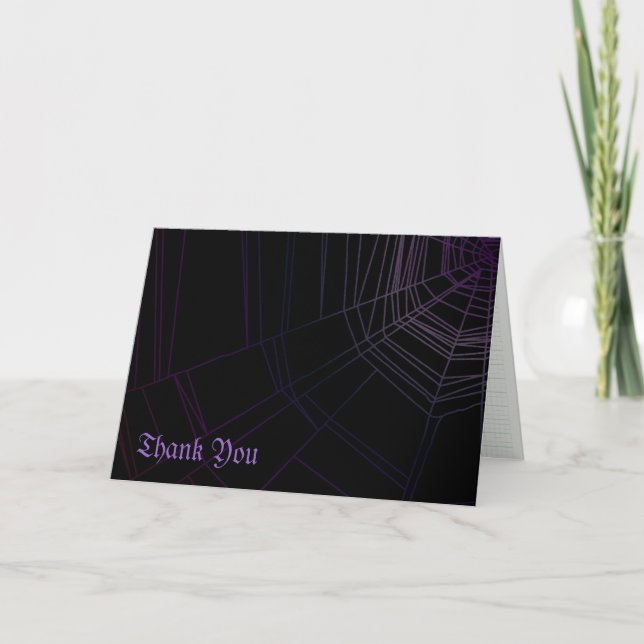 Spiderweb Thank You Card (Front)