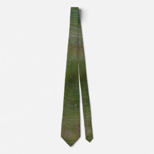 Spiderweb With Droplets Neck Tie