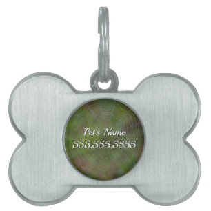 Spiderweb With Droplets Pet ID Tag