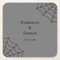 Spiderwebs Black and Grey Gothic Wedding