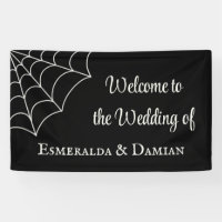 Spiderwebs Black and White Gothic Wedding