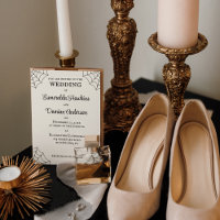 Spiderwebs Black and White Gothic Wedding