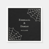 Spiderwebs Black and White Gothic Wedding 