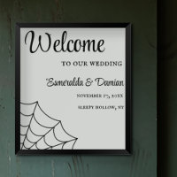 Spiderwebs Black and White Gothic Wedding