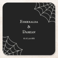 Spiderwebs Black and White Gothic Wedding