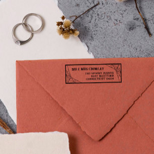 Spiderwebs Halloween Goth Mr & Mrs Self-inking Stamp