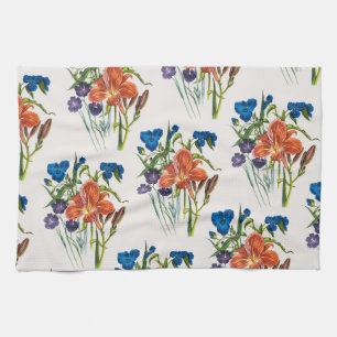 Spiderwort and Daylily Tea Towel