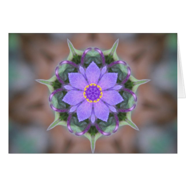 Spiderwort Flower Kaleidoscope (Front Horizontal)