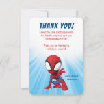 Spidey and His Amazing Friends Birthday Thank You Invitation<br><div class="desc">Thank all your family and friends for coming to your child's Spider-Man themed Birthday with these cute Spidey and His Amazing Friends Thank You Notes. Personalize by adding your personal thank you message!</div>