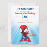Spidey Birthday Invitation<br><div class="desc">Invite all your friends to your child's Spider-Man themed Birthday with these cute Spidey invitations. Personalise by adding all y our party details!</div>